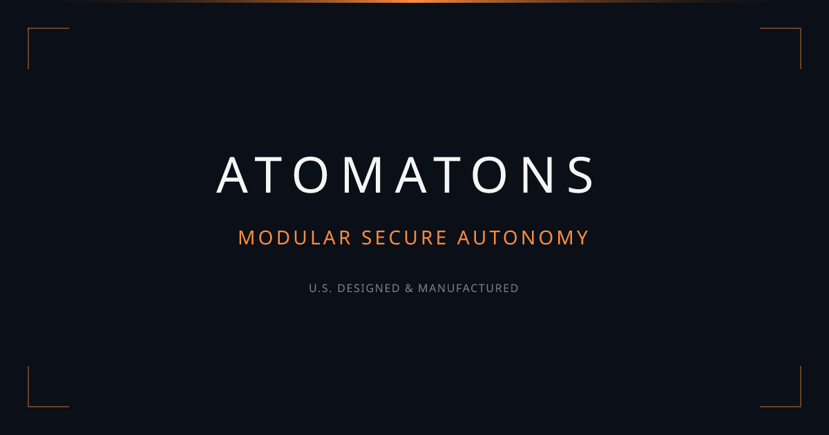 ATOMATONS | Modular Secure Autonomy